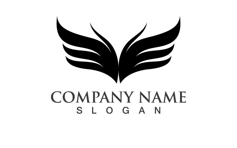 Wings Logo Vector Icon Simbolo Iillustration Design Template V32