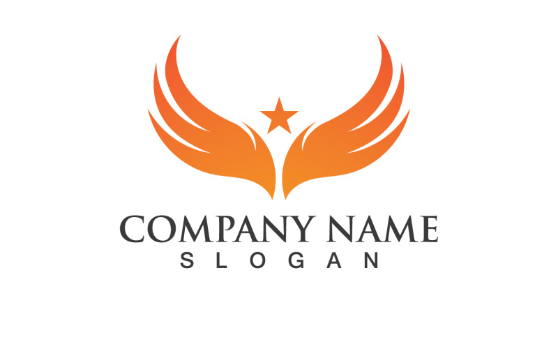 Wings Logo Vector Icon Simbolo Iillustration Modello di progettazione V31