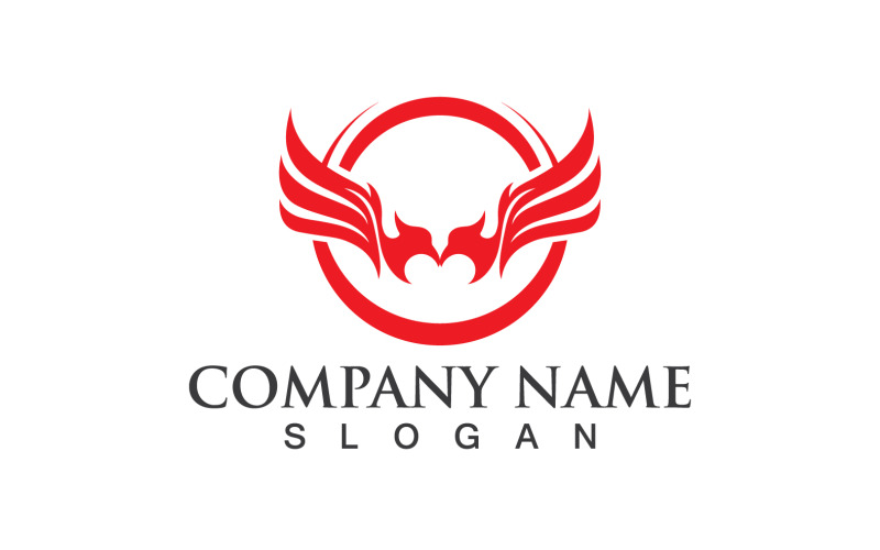 Wings Logo Vektor Ikon Symbol Iillustration Design Mall V7