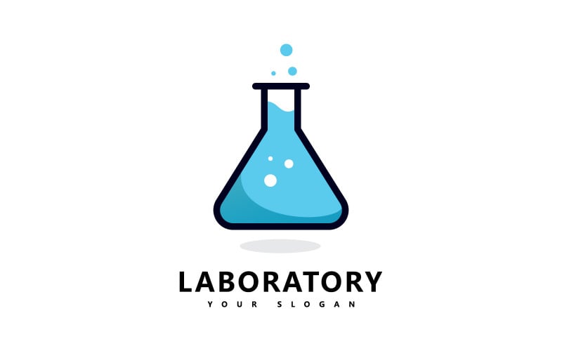 Lab Logo Nauka Laboratorium Logo Ikona Wektor Projekt V4