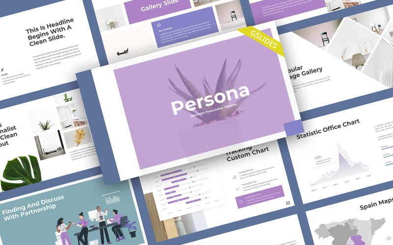 Modello di Presentazioni Google minimalista di Persona