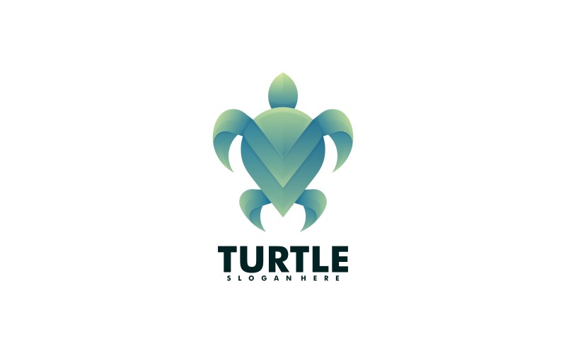矢量龟渐变徽标