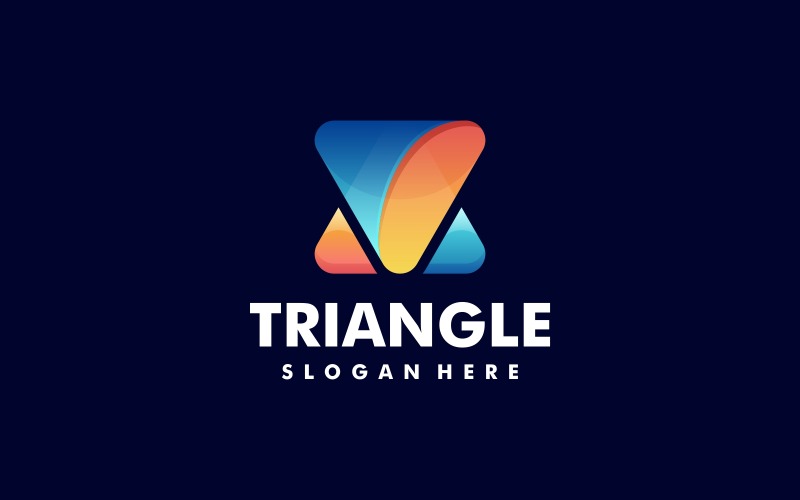 Vector triangel gradient färgglad logotypdesign