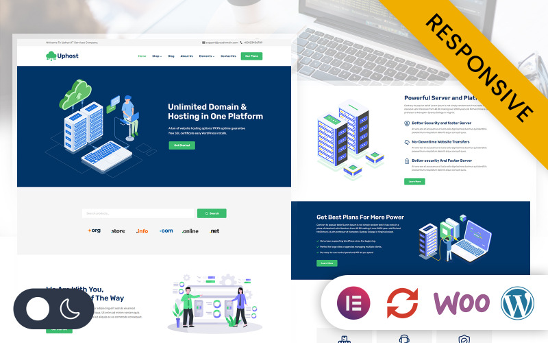 Uphost - Web Barındırma Hizmeti Elementor WordPress Duyarlı Tema