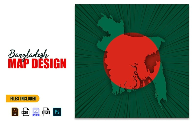 Bangladesch-Unabhängigkeitstag-Karten-Design-Illustration