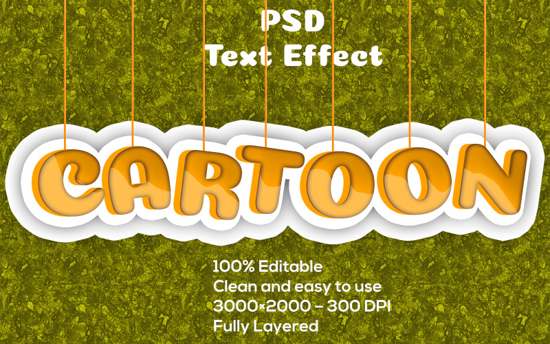 Cartoon | Cartoon Text Effect | 3D Cartoon Editable Text Effect ...