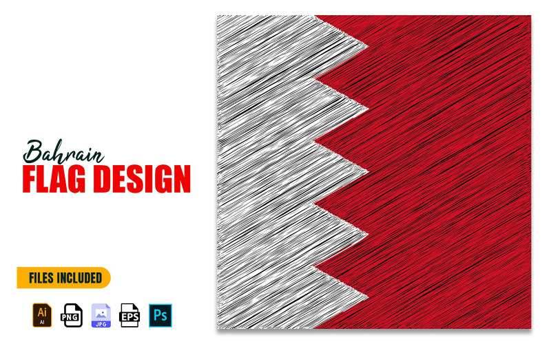 16 dicembre Bahrain Independence Day Flag Design Illustration