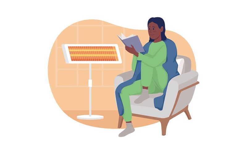 Ilustração isolada de vetor de quarto quente