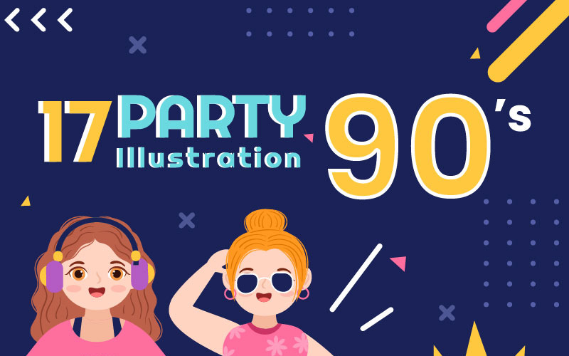 Ilustracja retro z lat 90.