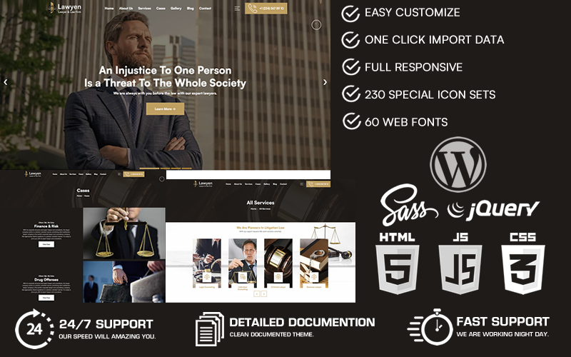 Lawyen - Lawyer & Law Firm WordPress Theme