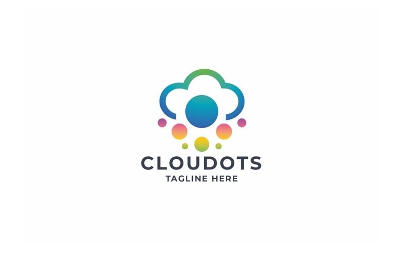 Професійний логотип Cloud Dots Tech