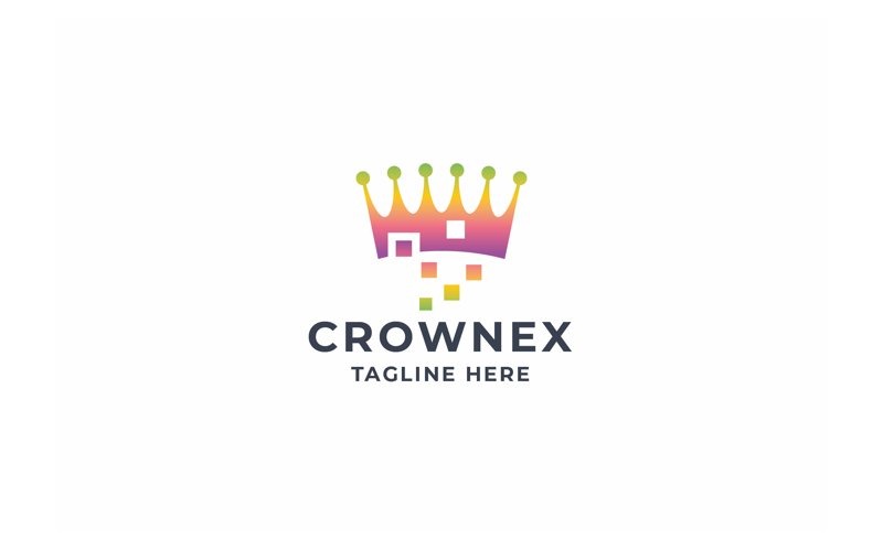Profesionální Crown Pixel Logo