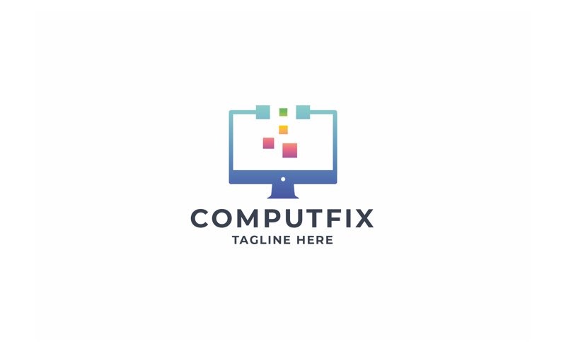 Professionell datorfix logotyp