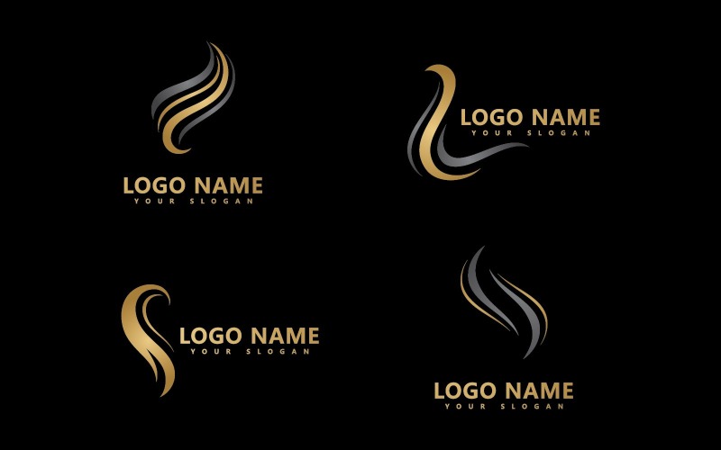Vrouw kapsalon Vector Logo ontwerpsjabloon V21
