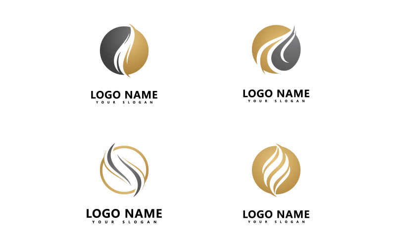Woman Hair Salon Vector Logo Design Template V24