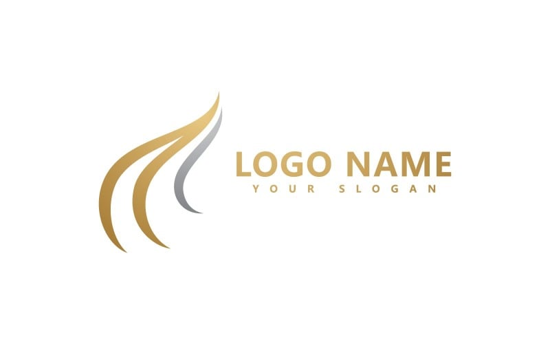 Woman Hair Salon Vector Logo Design Template V2
