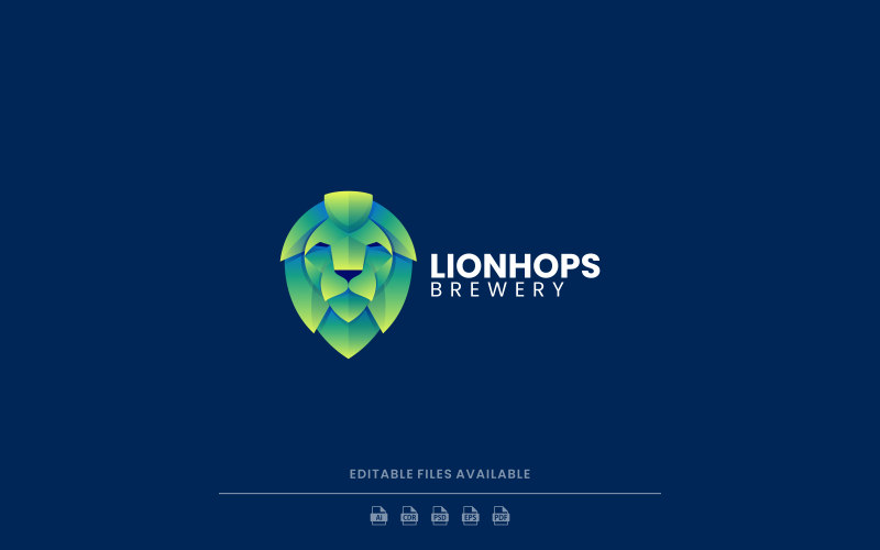 Logo sfumato testa di leone vettoriale Vol.1
