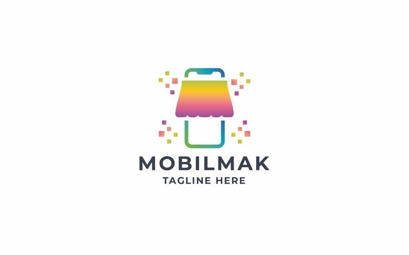 Професійний логотип Pixel Mobile Market
