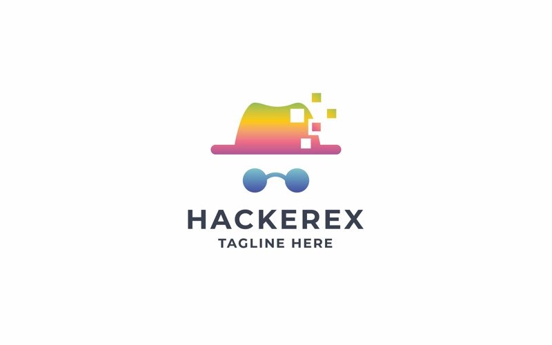 Professionell digital hackerlogotyp