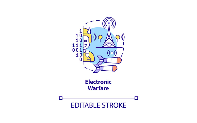 Elektronik savaş kavramı simgesi