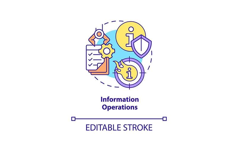 Icona del concetto di operazioni di informazione