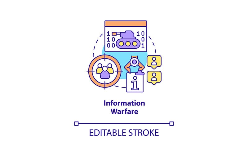 ícone do conceito de guerra de informação