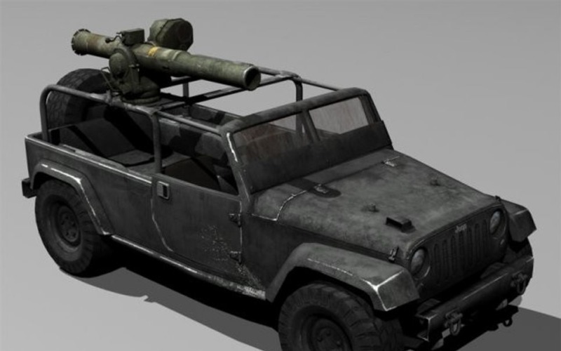 Jeep TOW - 3d супер военный автомобиль