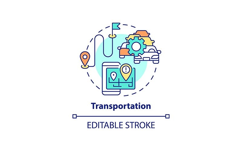 Közlekedési koncepció ikonra
