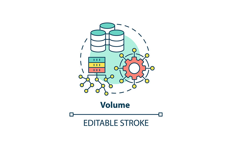 Volume concept pictogram bewerkbare lijn