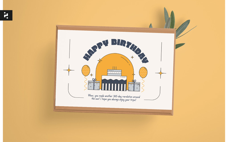 Jasna, kreatywna kartka z życzeniami urodzinowymi