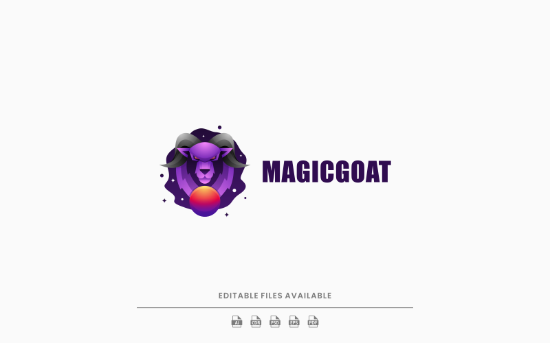 Красочный логотип Goat Gradient Vol.1