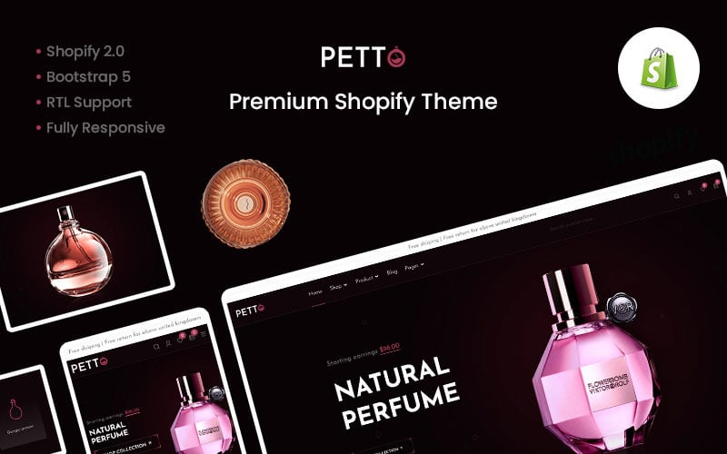Petto - Le thème Shopify Parfums & Cosmétiques Premium