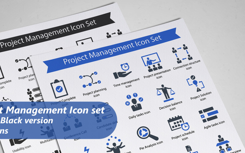 Project Management Icon Set #267886 - TemplateMonster