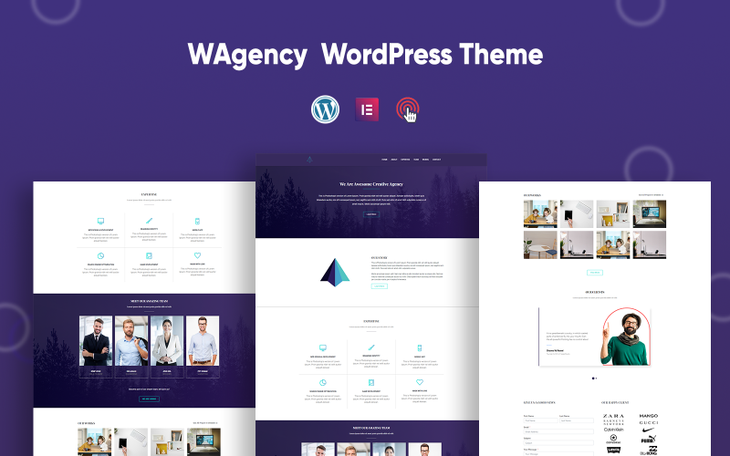 WAgency — Elementor Простая тема WordPress для агентств