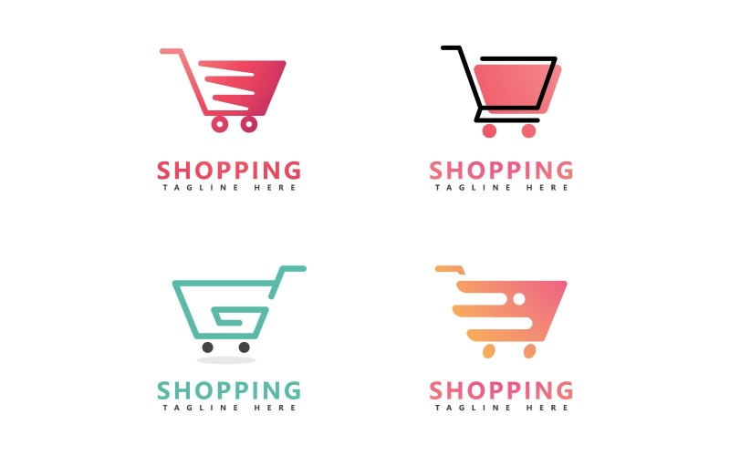 Alışveriş Vektör Logo Tasarım Şablonu V9