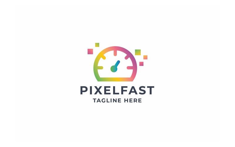 Profesionální Pixel Fast Logo