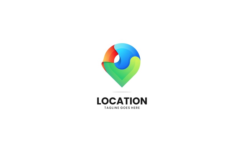 Location Gradient Colorful Logo Style