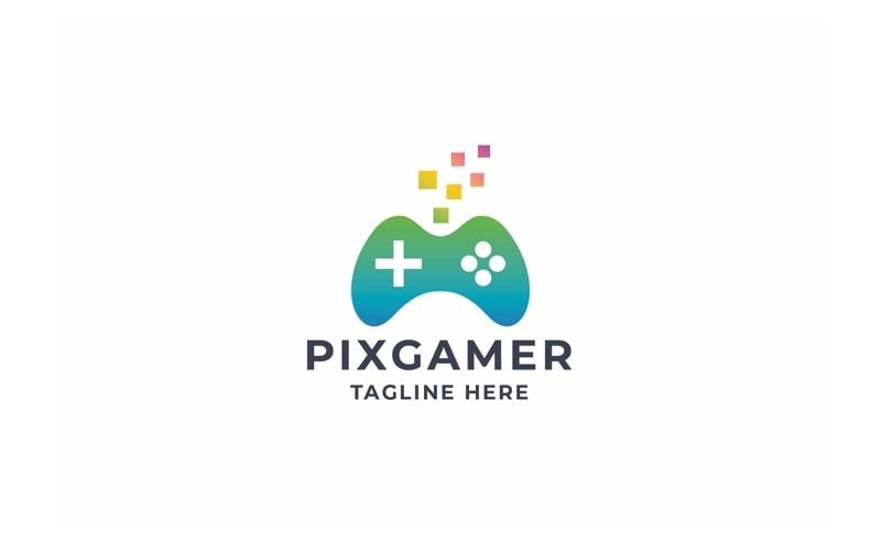 Professionell Pixel Gamer-logotyp