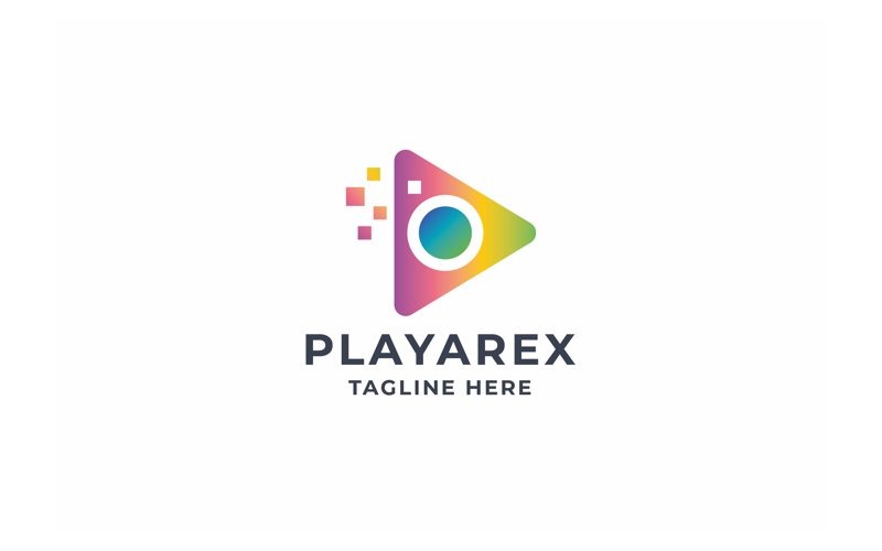 Professionell Pixel Player Pro-logotyp