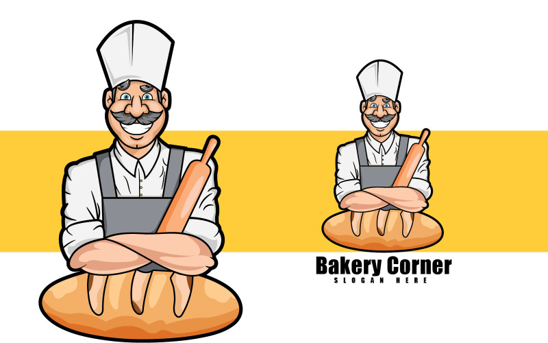 Bakery Corner For The Most Delicious Pastries And Sweets Logo template