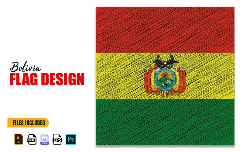 6 de agosto Día de la Independencia de Bolivia Diseño de la bandera Ilustración