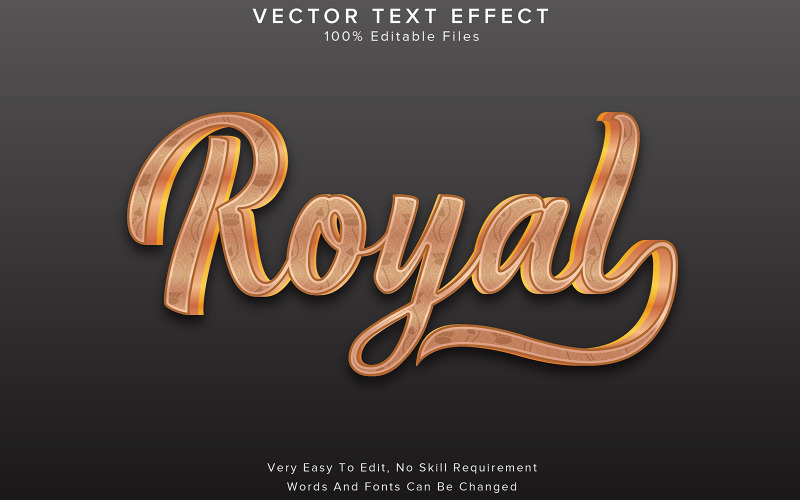 Efeito de texto dourado 3d editável estilo real