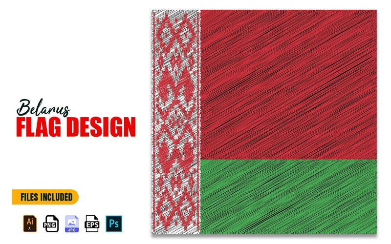 3 lipca Dzień Niepodległości Białorusi flaga projekt ilustracja