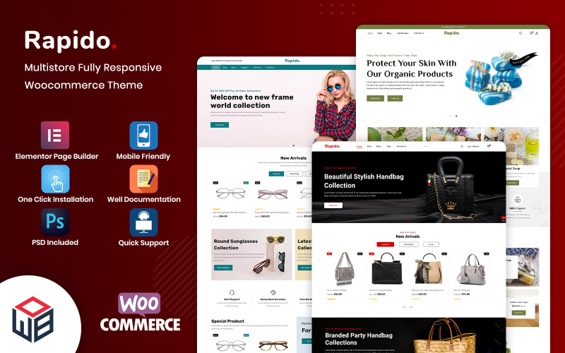 Rapido - Шаблон WooCommerce для модных аксессуаров Multiparous