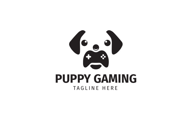 Шаблон оформлення логотипу Puppy Gaming Dog