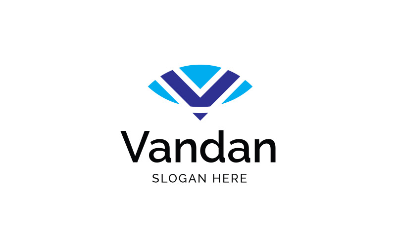 V brev Vandan logotyp designmall