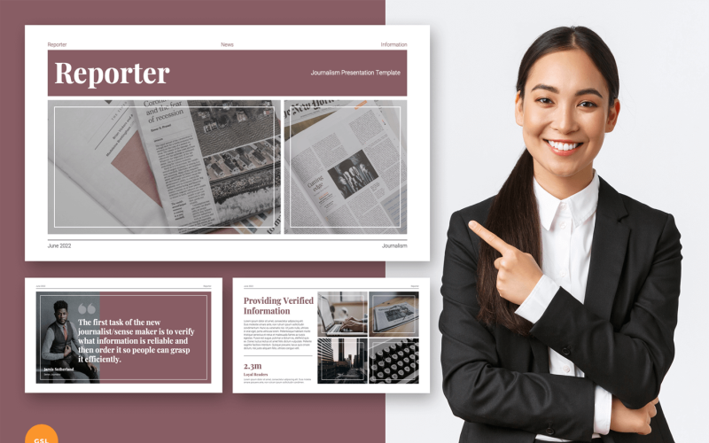 Journalism Presentation Google Slides Template