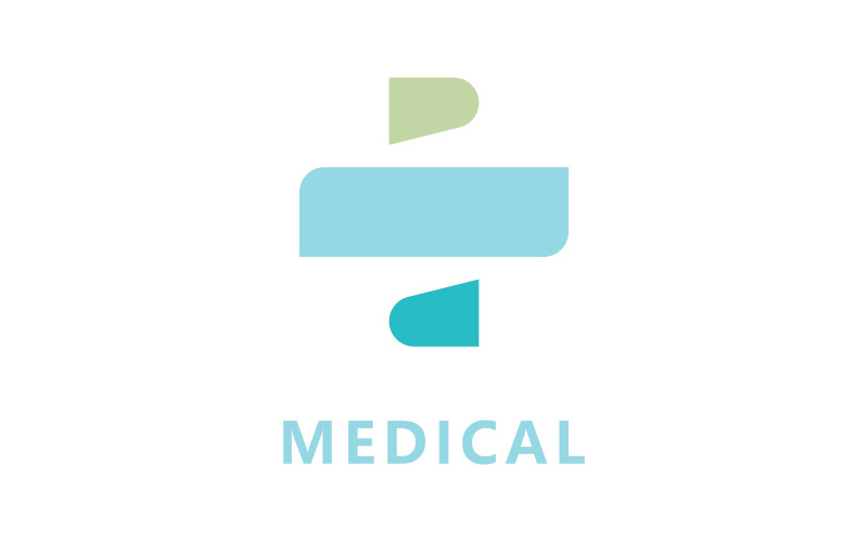 Modello di progettazione di logo vettoriale medico V3
