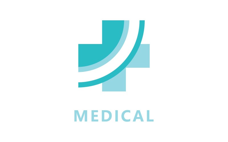 Шаблон векторного логотипа медицинской помощи V5