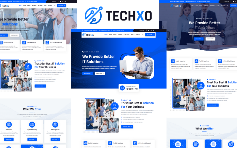Techxo - IT-lösningar och -tjänster HTML5-mall